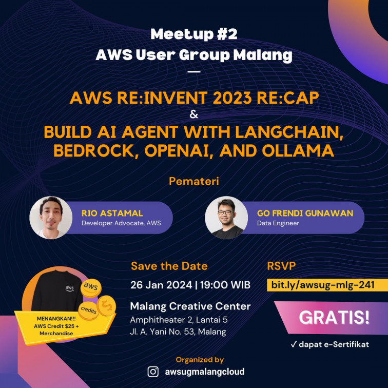 AWS RE:INVENT 2023 RE:CAP - Acara Pertama AWS User Group Malang di 2024!